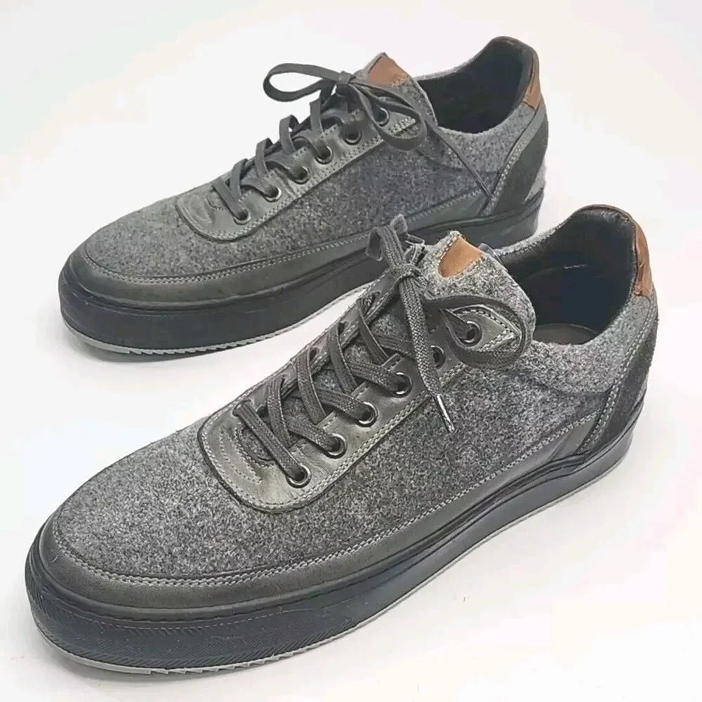 Cycleur de Luxe Sneakers Shoe Gray Wool Feel 1.25